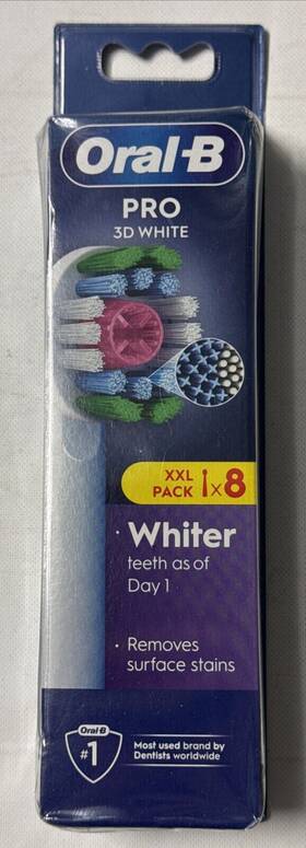 Oral-b 006540894620 Pro 3d White Xxl Pack 8 Count Replacement Heads