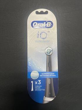 Oral-b 069055128947 Io Ultimate Clean Replacement Brush Heads - Pack Of 3 Black