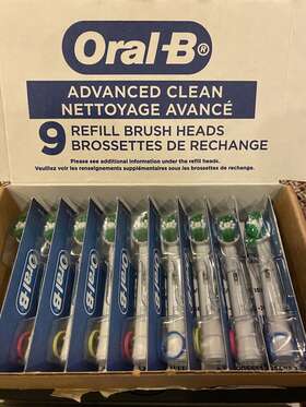 Oral-b 069055129142 Genuine Advanced Clean Replacement Refill Brush Heads 9 Count New