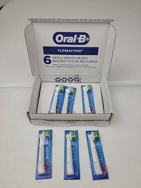 Oral-b 069055131688 Genuine Pack Of 6 Floss Action Replacement Toothbrush Brush Heads New Nob