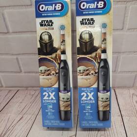 Oral-b 069055132135 Kids Extra Soft Stars Mandalorian Grogu Battery Toothbrush Lot Of 2