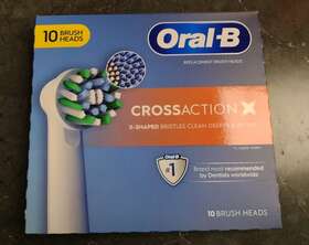 Oral-b 069055135488 Cross Action Electric Toothbrush Replacement Brush Heads 10 Ct. New