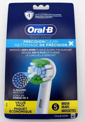 Oral-b 069055140871 Precision Clean X-shaped Replacement Brush Heads 5ct - Brand New