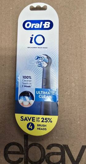 Oral-b 069055142684 Io Ultimate Clean Replacement Brush Heads Black 4 Count Same Day Shipping
