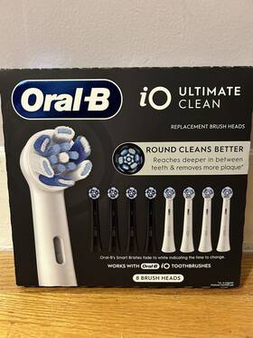 Oral-b 069055143469 Io Series Ultimate Clean 8 Replacement Brush Heads Black/white
