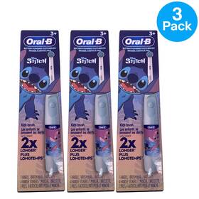 Oral-b 069055144190 Kids Disney Stitch Battery Powered Toothbrush 3 Pack New