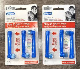 Oral-b 069055812419 Braun Plaque Remover Kids Ebi 5-3 K Indicator Brushhead Lot Of 2