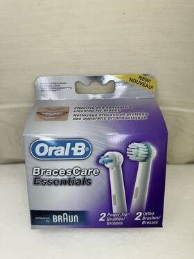 Oral-b 069055838051 Braun Bracescare Essentials Eb Ortho Brace Care 2 Power Tip Brushes
