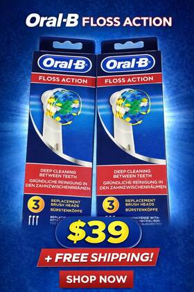 Oral-b 069055863381 6 Ct Floss Action Replacement Brush Heads 3ct X 2 Free Shipping New#019