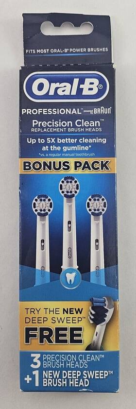 Oral-b 069055868027 Professional Braun Precision Clean Bonus Pack 4 Replacement Brush Heads
