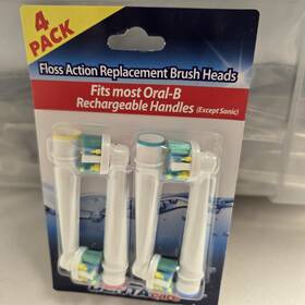 Oral-b 099991914151 Floss Action Replacement Electric Toothbrush Heads Fits Most Oral-b 1 New Open