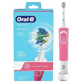 13444 Oral-b Vitality Flossaction Electric Toothbrush With Replacement Brush Pink