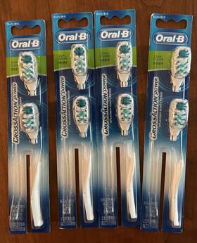 210201 Oral-b Crossaction Power Electric 8 Toothbrush Replacement Heads 4 Packs Of 2