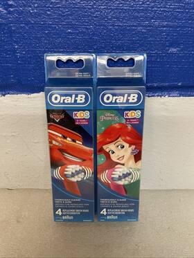Oral-b 210201068341 Stages Power Kids 4 Pack Replacement Brush Heads Disney Lot Of 2 New