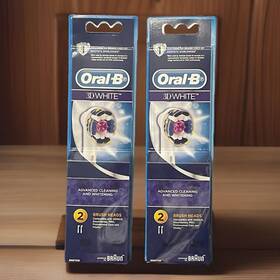 Oral-b 210201138396 Brush Heads 3d White Electric Toothbrush Replacements - 2 Packs