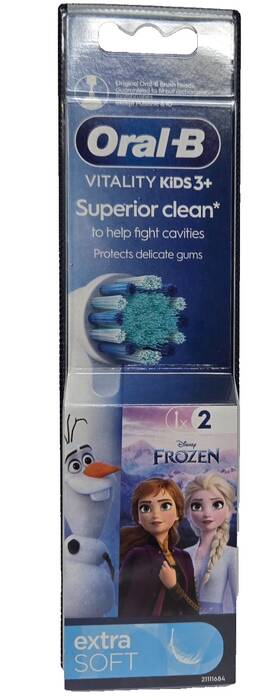 Oral-b 210201154730 Oral-b Kids Frozen Replacement Toothbrush Heads 2 Pack Stages Power Electric