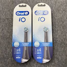 Oral-b 210201319719 2x New Io Ultimate Clean Replacement Brush Head Black 4 Pack