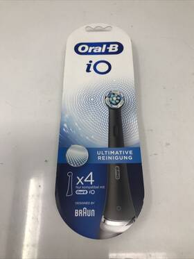 Oral-b 210201319856 Io Ultimate Clean Replacement Brush Heads Black 4 Pack New Sealed