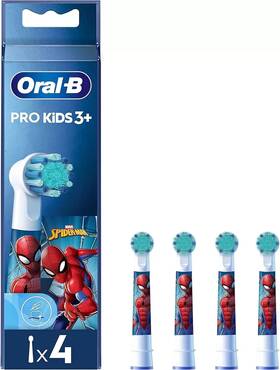 Oral-b 210201320210 Kids Spiderman Toothbrush Head Replacement Pack Of 4