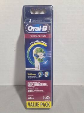 Oral-b 210201324881 Floss Action Electric Toothbrush Replacement Heads 4 Count