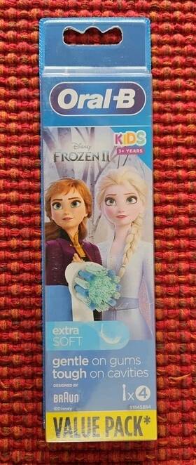 Oral-b 210201385233 4 Replacement Toothbrush Heads For Kids Frozen Ii Extra Soft 3 Years