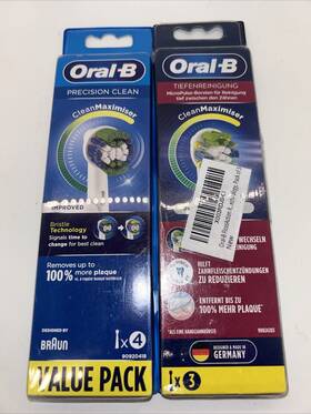 Oral-b 210201410447 2 Precision Clean Cleanmaximiser Replacement Brush Heads 1-4 Pk And 1-3