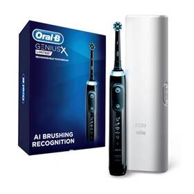 2w68 Oral-b Genius X Limited Electric Toothbrush With 1 New Replacement Brush Head Used