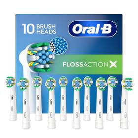 Oral-b 313039127175 Floss Action 10ct Toothbrush Heads X-shape Bristles Plaque Removal - New