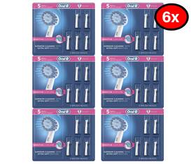 Oral-b 313115136107 6 Pairs Of Sensitive Gum Care Replacement Brush Heads For An Elect