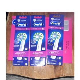 Oral-b 3250b335ro New Lot Of 3 Oral-b Crossaction X Rotating Replacement Brush Heads White 3ct