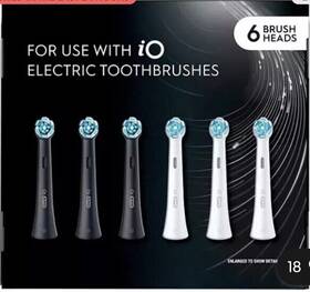 33128335s0 Oral-b Io Series Inch Ultimate Clean 6 Replacement Brush Heads White/ Black