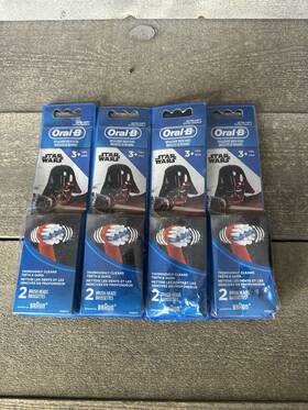 38388 Oral-b Kids Extra Soft Stars Wars Replacement Toothbrush 8 Brush Heads 4 X 2