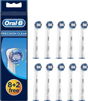 Oral-b 4210201198031 Precision Clean Replacement Toothbrush Heads Pack Of 10 Small White