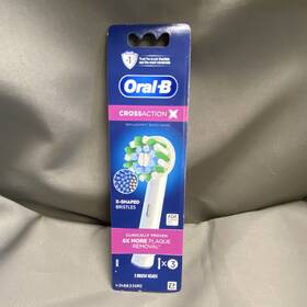43468335ro Oral-b Crossaction X Brush Heads 3-pack X-shaped Bristles For Vitality Pro Smar