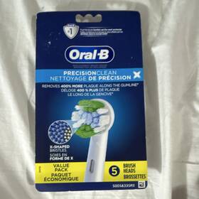 500563335ro Oral-b 5 Precisionclean X-shaped Bristles Rotating Toothbrush Replacement Heads
