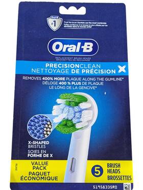 51958335r0 Oral-b Precision Clean Replacement Toothbrush Heads 5 Pack White Vitality Braun