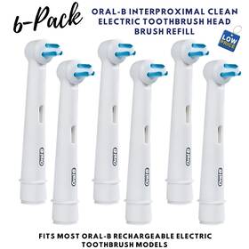 5250700 Oral-b 6pk Interproximal Clean Electric Toothbrush Replacement Head Brush Refill
