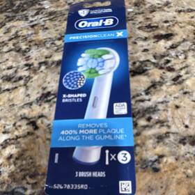 52l78335ro Oral-b Precision Clean Toothbrush Heads 3-pack X-shaped Bristles
