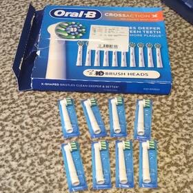 53218335a0 Oral-b Crossaction X Replacement Heads 8-pack X-shaped Bristles White