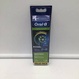 545681 Oral B Cross Action Black Toothbrush Replacement Brush Heads Refill 4 Count