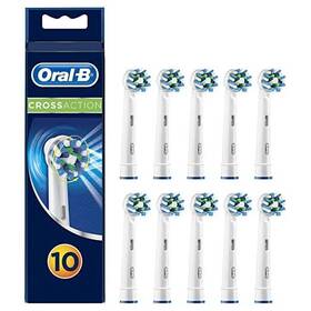 5458 Oral-b Cross Action Electric Toothbrush Head Pack Of 10 Replacement Heads