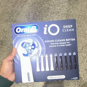 6008683540 Oral-b Io Deep Clean Replacement Brush Heads 9-pack Reminder Bristles