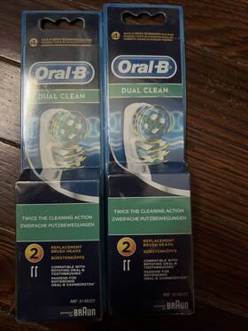Eeb417-2 Oral-b 64711700 Braun Dual Clean Replacement Brush Heads 4