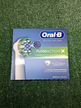 69055-13547 Oral-b Flossaction Replacement Toothbrush Heads 10 Count New