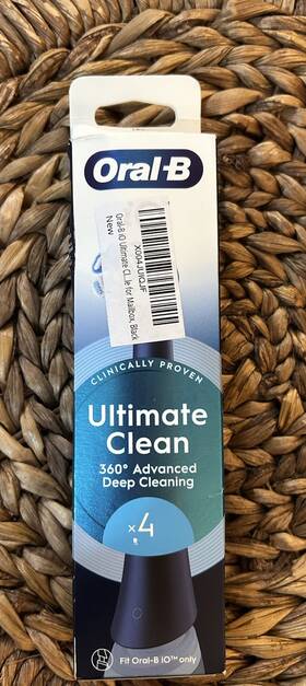 Oral-b 700216199483 Io Ultimate Clean Replacement Brush Heads 4 Pack Black Genuine New Sealed
