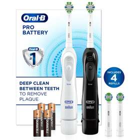 80354584 Oral-b Pro Advantage Battery-powered Toothbrush 2 Handles 4 Brush Heads