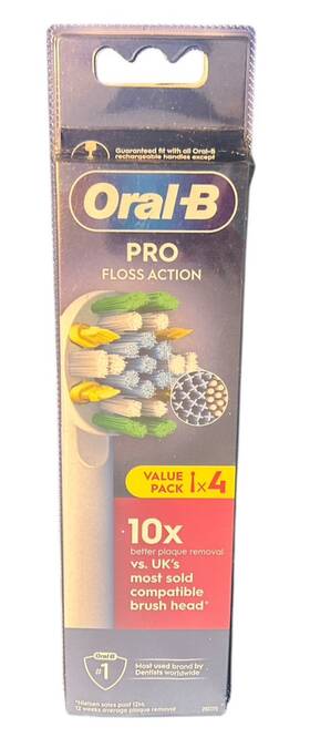 8392698 Oral-b Pro Floss Action Replacement Toothbrush Heads - 4 Count White