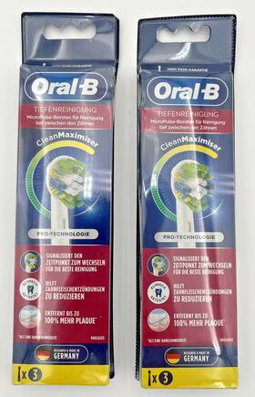 90024203 Oral-b Lot Of 2 - Replacement Heads 3-pk Floss Action Cleanmaximizer New