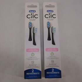 90085825 Oral-b 4 Pack Clic Toothbrush Replacement Heads High-tech Sensitive Brush Black