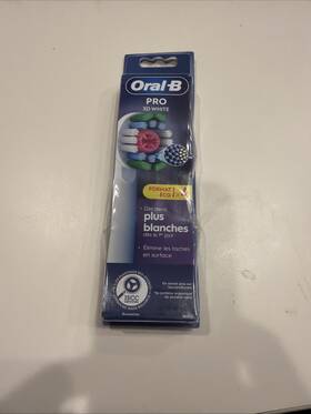 90430124 Oral-b Pack 4 Brossettes Pro 3d White Blanche Neuf